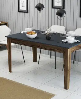 Jedálenské stoly Jedálenský stôl Milan 513 - Walnut, Anthracite