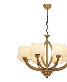 Svietidlá  Luster na reťazi LAHORE 8xE27/40W/230V bronzový 301AUR1313