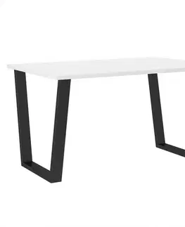 Stoly v podkrovnom štýle Stôl Cezar 138x90 – Biela