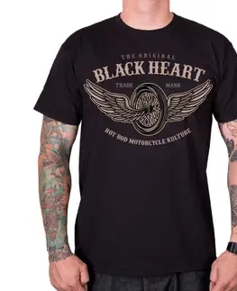 Pánske tričká BLACK HEART Wings čierna - XXL