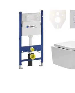 Záchody Cenově zvýhodněný závěsný WC set Geberit do lehkých stěn / předstěnová montáž + WC SAT Brevis SIKOGES7W7 SIKOGES7W7