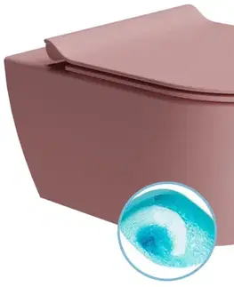 Záchody GSI - PURA závesná WC misa, Swirlflush, 36x55cm, blush dual-mat 881524