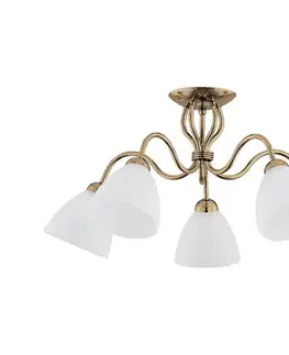 Svietidlá  Prisadený luster ARIEL 5xE27/15W/230V zlatá 22615