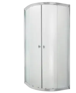 Sprchovacie kúty INVENA - Sprchovací kút štvrťkruh MARBELLA, profil: chróm, sklo frosted 90x90cm AK-46-191-O