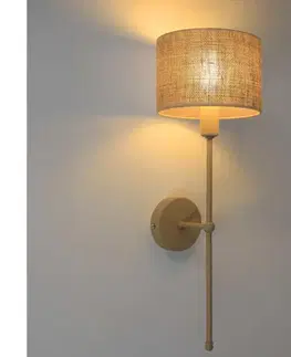 Svietidlá  Nástenné svietidlo MADELA 1xE14/40W/230V juta/béžová 0248