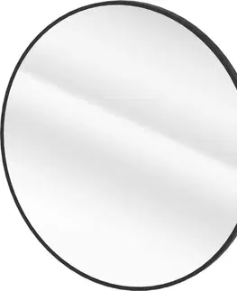 Kúpeľňový nábytok DEANTE - Okrúhle zrkadlo nero, závesné, v ráme - okrúhle ADR_N831