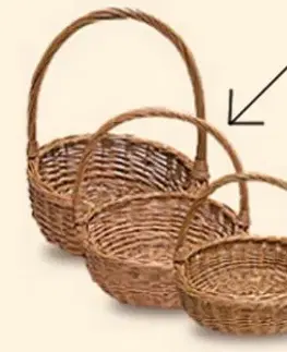 Podnosy a tácky Kinekus Košík na ovocie prútený, priemer 28cm, výška 11cm