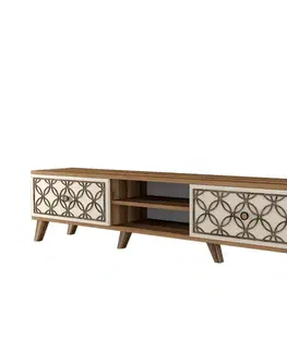 TV stolíky TV stolík Class - Walnut, Cream