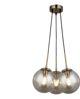 Svietidlá  Závesné svietidlo POLINO na lanku 3xE27/40W/230V bronzové 341LCA1185