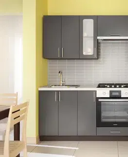 Kuchynské linky FIJONA kuchynská linka 240, kremenec/wenge