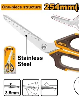 Kuchynské nožnice INGCO Nožnice pre domácnosť, univerzálne, 254mm, INGCO Industrial