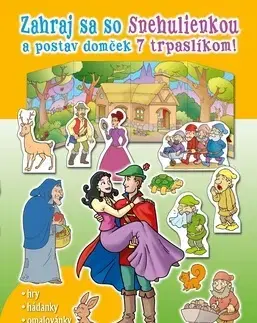 Nalepovačky, vystrihovačky, skladačky Zahraj sa so Snehulienkou a postav domček 7 trpaslíkom!