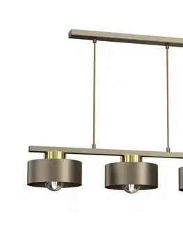 Svietidlá  Luster na lanku MARTI 3xE27/15W/230V mosadz/zlatá 9926