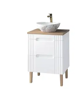 Skrinky s umývadlom ArtCom Kúpeľňová skrinka s umývadlom a doskou FIJI White DU60/1 | 60 cm
