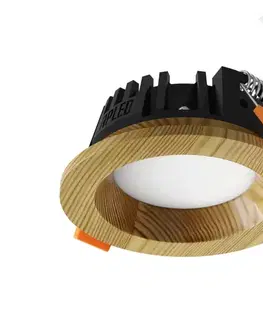 Svietidlá APLED - LED Podhľadové RONDO WOODLINE LED/3W/230V 3000K pr. 9 cm borovica masív 21268
