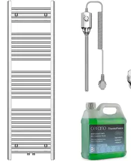 Doplnky do kúpeľne CERANO - Kúpeľňový elektrický radiátorový set Benito - 600W - chróm - 1500x450 mm CER-335730