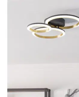 Svietidlá Eglo 901224 - LED Stmievateľné stropné svietidlo CALLIERA LED/20W/230V čierna/zlatá 901224