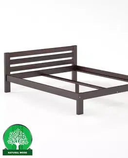 Drevené postele Posteľ borovica LK105–160x200 orech