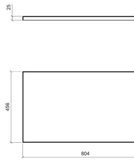 Umývadlové dosky Comad Capri White doska na skrinku 81 x 46 cm 891FSC