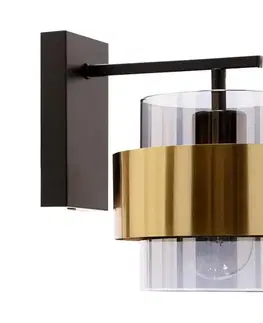 Svietidlá  Nástenná lampa SPIEGA 1xE27/60W/230V zlatá/čierna 21-09470