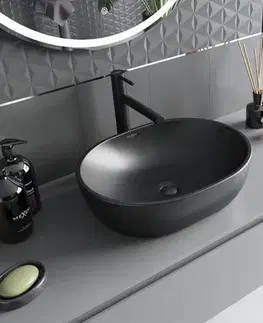 Umývadlá MEXEN - Viki umývadlo na dosku 48 x 35, čierna mat 21054885