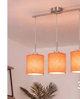 Svietidlá BRILAGI - LED závesný luster na lanku NUBILA 3xE27/60W/230V, oranžový EG32521+3xBG2453