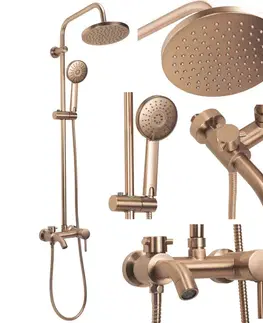 Kúpeľňové batérie REA REA - Sprchový set Luis Brush Copper REA-P7156