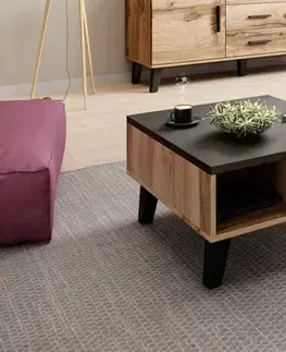 Konferenčné stolíky CAMA MEBLE Lotta 60 konferenčný stolík dub wotan / čierna