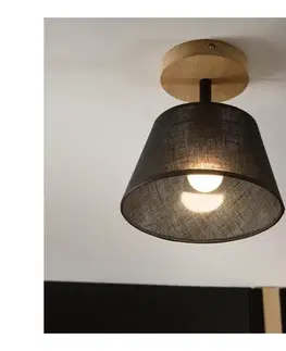 Svietidlá BRILAGI - LED  Prisadený luster ANTHONY 1xE14/60W/230V dub/čierna 8590828610519