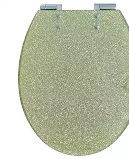 WC dosky WC doska Gold Glitter