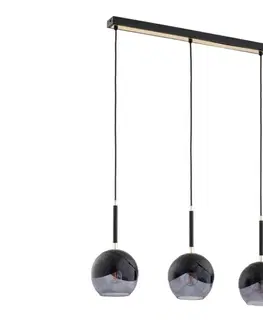 Svietidlá  Luster na lanku MILTONA 3xE27/60W/230V čierna/šedá 62417