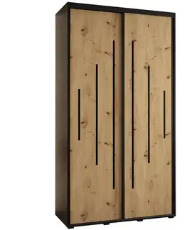 Šatníkové skrine Skriňa 45 Canaris 12 130 čierna/artisan/čierna