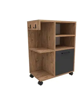 Kúpeľňové skrinky Viacúčelová skrinka Rebusa - Atlantic Pine, Anthracite