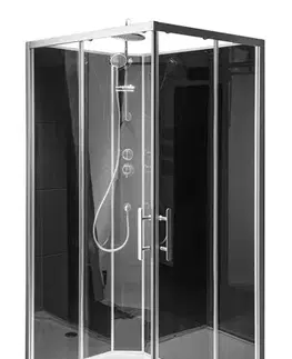Sprchovacie kúty AQUALINE - GRANVIK obdĺžnikový sprchový box 800x1200x2180, číre sklo GG80X120