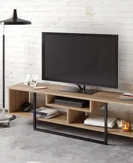 TV stolíky TV stolík Asal (150) - Walnut, Black