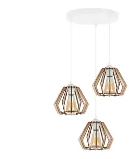 Svietidlá  Luster na lanku BERGO 3xE27/60W/230V biela 0010