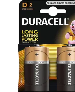 Predlžovacie káble Duracell - 2 ks Alkalická batéria Basic LR20/D 1,5V 12500 mAh DRBLR20B2