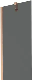 Sprchové dvere MEXEN/S - Next vaňová zástena FIX 50 x 150, grafit, meď kartáčovaná 895-050-000-00-40-65