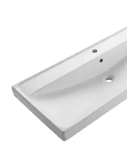 Umývadlá Nábytkové umývadlo SAT Brevis 121x47,5 cm otvor pre batériu uprostred SATBRE12046 SATBRE12046