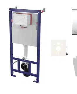 Záchody Závěsný WC set do lehkých stěn / předstěnová SAT Infinitio SIKOSSIN21K SIKOSSIN21K