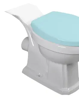 Záchody AQUALINE - ANTIK WC kombi misa, 35x72cm, zadný odpad, biela AK107-432
