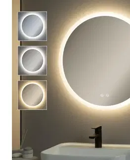 Kúpeľňové zrkadlá BRILAGI - LED stmievateľné vyhrievané zrkadlo s podsvietením CLARA PRO LED/19W/230V pr. 60 cm IP44 FG-GM1108-19W