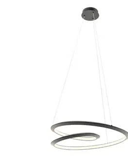 Svietidlá Redo 01-3378 - stmievateľný LED luster na lanku STORM LED/60W/230V, čierny 01-3378