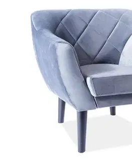 Kreslá LIFE 1 čalúnené kreslo, Bluvel 14 / wenge