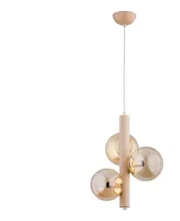 Svietidlá  Luster na lanku KANET 3xE14/40W/230V béžová 62290