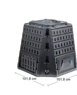 Kompostéry NABBI IKBI500C záhradný kompostér 500 l čierna