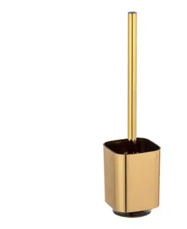 Svietidlá WENKO 24162100 - WC kefa AURON 9x38,5 cm zlatá 24162100