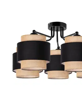Svietidlá  Prisadený luster 5xE27/60W/230V béžová W- 1204/5 JUTA+CZARNY