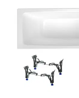 Vane Obdĺžniková vaňa SAT Feel 170x70 cm smaltovaná oceľ ľavá aj pravá SATBVFEEL1707 SATBVFEEL1707