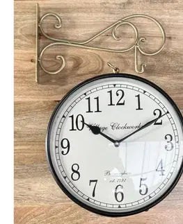 Doplnky Obojstranné nástenné hodiny 25cm